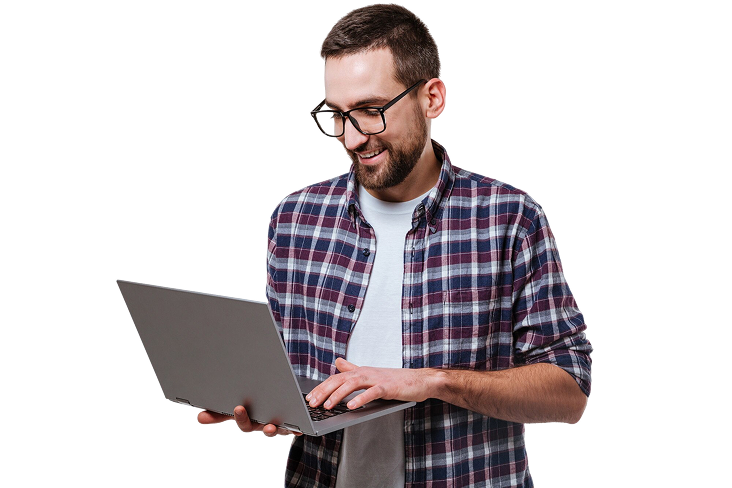 Professional software developer working on innovative technology solutions